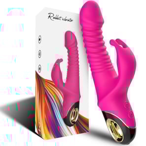 Vibrador Rabbit Zing Fucsia Recargable Multi-Velocidades Estimulador Clítoris y Punto G