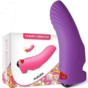 Vibrador Dedal Aurora Color Violeta Recargable y Silencioso para Estimulación Precisa