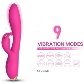 Vibrador Rabbit Fucsia Bonnie Recargable con Estimulación Dual para Mujeres