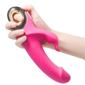 Vibrador Rabbit Rotador Fucsia Meteror Estimulador Dual con Rotación y Potentes Vibraciones