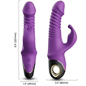 Vibrador Rabbit Zing Violeta Recargable con Succión y Estimulación Dual para Mujer
