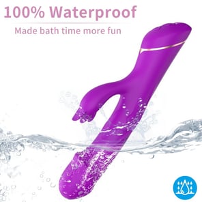Vibrador Rabbit de Silicona Violeta Recargable Estimulador Dual para Mujer