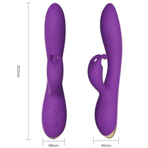 Vibrador Rabbit Violeta Bonnie Estimulador Dual Recargable para Placer Femenino