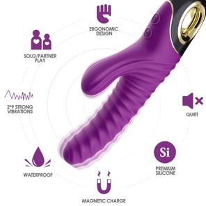 Vibrador de Silicona Violeta Eternity Recargable para Masaje Íntimo