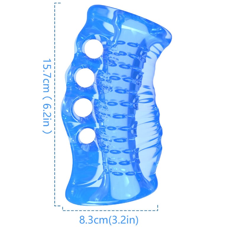 Dedal Masturbador Azul de Silicona para Hombres Estimulador Erótico Discreto y Portátil