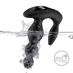 Vibrador Anal Manfun Negro con Control Remoto Estimulador de Próstata Recargable para Placer Masculino