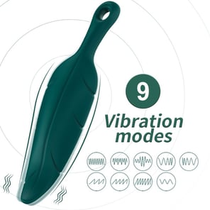 Estimulador y Vibrador Hoja Verde Recargable para Placer Íntimo Femenino