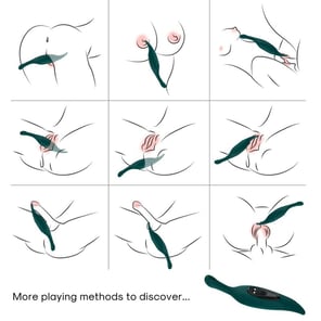 Estimulador y Vibrador Hoja Verde Recargable para Placer Íntimo Femenino