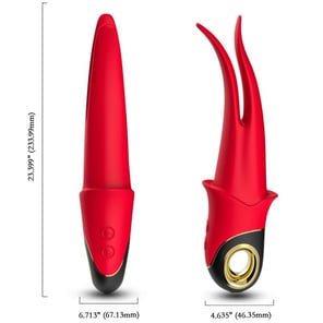 Vibrador con Pinza Roja Shadow: Estimulador Íntimo Recargable y Discreto