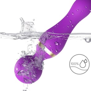 Masajeador y Vibrador Negro Freeza de Cabeza Flexible para Relajación y Placer