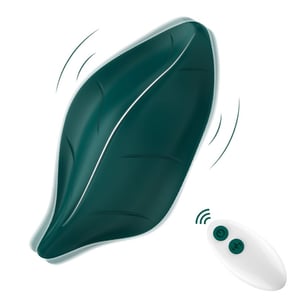 Estimulador y Vibrador Verde con Control Remoto Recargable para Adultos