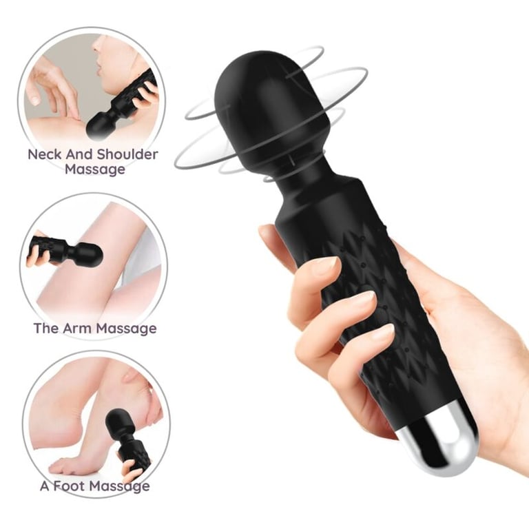 Masajeador y Vibrador Postman de Cabeza Flexible Negro para Alivio Muscular y Relax