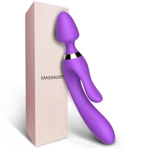 Masajeador Vibrador Rabbit Violeta Recargable para Estimulación Femenina - Juguete Sexual Intenso y Silencioso