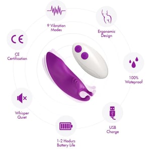Panties Vibrador Honeybee Violeta con Control Remoto para Estimulación del Punto G