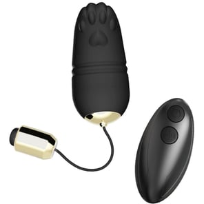 Huevo Vibrador Kitty Negro con Control Remoto para Estimulación del Punto G Juguete Sexual Recargable