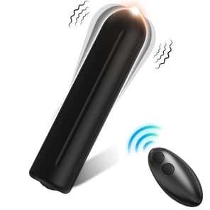 Bala Vibradora Warhead Negra con Control Remoto 2x8.8 cm Juguete Sexual Discreto y Potente