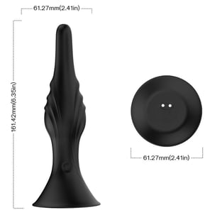 Vibrador y Plug Anal Negro con Control Remoto Juguete Sexual Recargable para Parejas