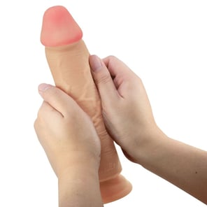 Sliding Skin Series Dildo Realístico Con Ventosa Piel Deslizante Natural 23.4 CM