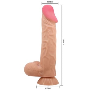 Sliding Skin Series Dildo Realístico Con Ventosa Piel Deslizante Control Remoto Natural 24 CM