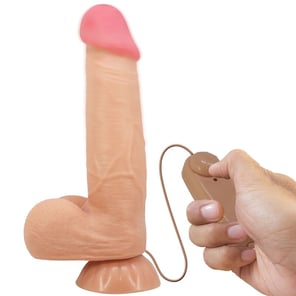 Sliding Skin Series Dildo Realístico Con Ventosa Piel Deslizante Control Remoto  Natural 21.8 CM