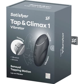 Satisfyer - Tap & Climax 1 Vibrador Lay-on Negro
