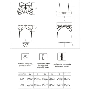 Soledad Lc 20217 Sujetador + Panty + Liguero S/M