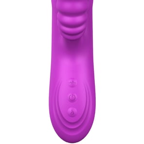 Vibrador Multifunción Angelia con Doble Lengua, Efecto Calor y 10 Modos Estimulador Violeta Recargable