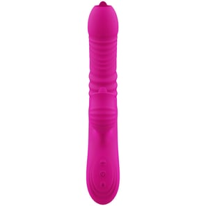 Vibrador Multifunción Fanny con Doble Lengua, Efecto Calor y Estimulación Intensa Color Fucsia