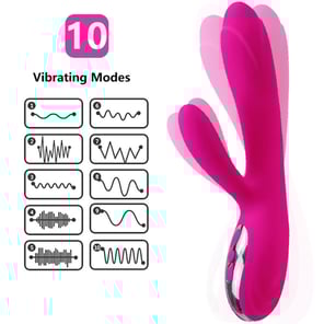 Vibrador Flexible Fucsia con Efecto Calor Estimulador Íntimo Recargable para Placer Femenino