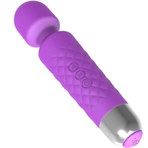 Mini Masajeador Vibrador Violeta Recargable para Relajación y Bienestar Sexual Discreto y Potente