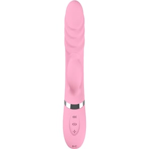Vibrador Thrusting con Lengua, Calor Realista y Estimulación Rosa Juguete Sexual para Mujer