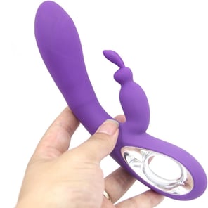 Vibrador Rabbit Bella con Anillo de Extracción Color Violeta Estimulador Dual para Placer Femenino