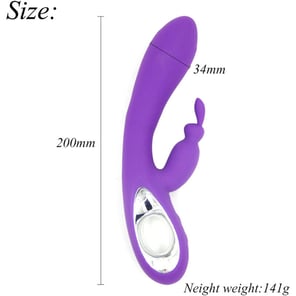 Vibrador Rabbit Bella con Anillo de Extracción Color Violeta Estimulador Dual para Placer Femenino