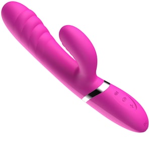 Vibrador y Estimulador Fucsia Adela Potente Masajeador Íntimo para Mujeres