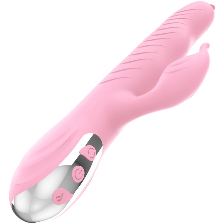 Vibrador Doble Lengua con Efecto Calor Rosa Thrusting Marcia Estimulador Íntimo Recargable