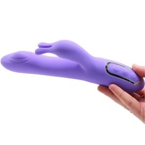 Vibrador Rabbit Violeta Isabella: Estimulador Recargable para Mujer con Doble Motor y Silicona Suave