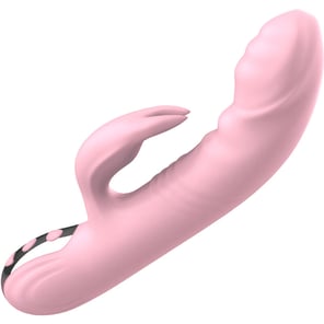 Vibrador Rabbit Rosa con Calor para Dedo Estimulador Erótico Recargable y Silencioso