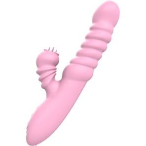 Vibrador Multifunción Rosa con Lengua Estimuladora y Efecto Calor para Placer Femenino