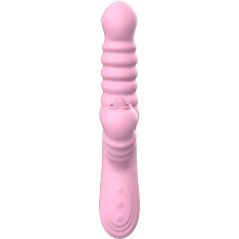 Vibrador Multifunción Rosa con Lengua Estimuladora y Efecto Calor para Placer Femenino