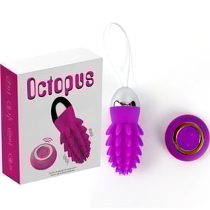 Huevo Vibrador Octopus Cactus Violeta con Control Remoto Recargable para Placer Femenino