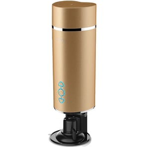 Masturbador Masculino Vibrador Realista de Vagina en Color Dorado Juguete Sexual para Hombres
