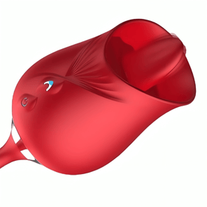 Vibrador Delight Flower Rojo con Lengua Estimuladora y Movimiento Bumping para Placer Intenso