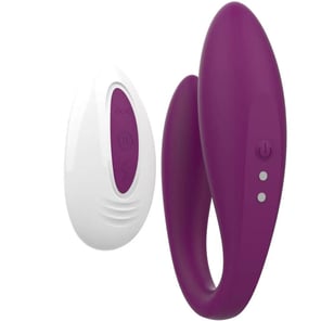 Vibrador Kitty para Parejas con Control Remoto Inalámbrico Color Violeta Juguete Sexual Recargable