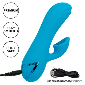Vibrador y Estimulador Azul Sunset Beach Seducer Recargable con 10 Funciones para Placer Femenino