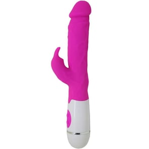 Vibrador Rabbit Abril Rosa con 16 Velocidades - Estimulador Femenino Recargable