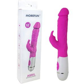 Vibrador Rabbit Abril Rosa con 16 Velocidades - Estimulador Femenino Recargable