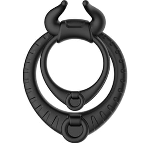Anillo Negro Bull's Pasión para Hombre Joyería Moderna y Elegante