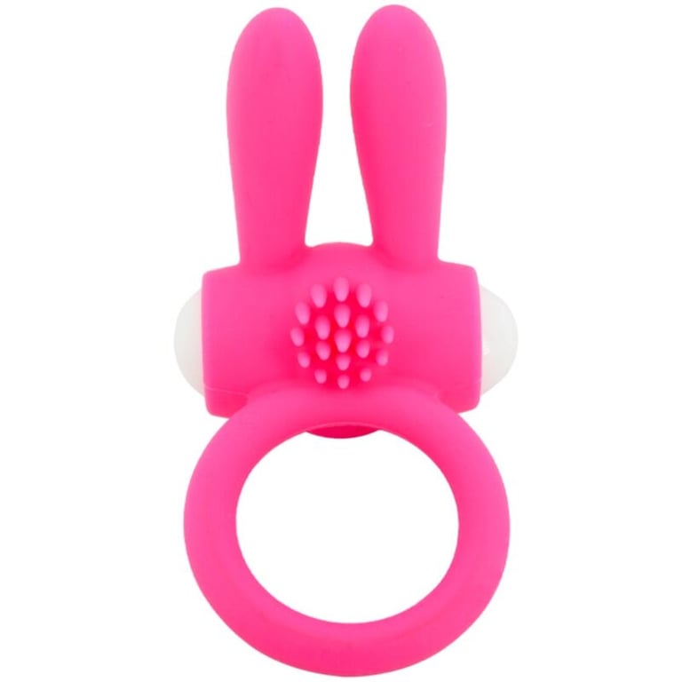 Anillo Vibrador de Silicona Mr Bunny Color Rosa Potente Estimulación para Parejas
