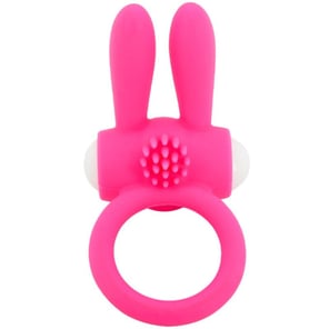 Anillo Vibrador de Silicona Mr Bunny Color Rosa Potente Estimulación para Parejas