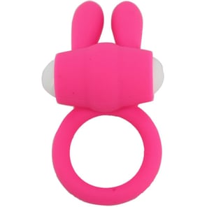 Anillo Vibrador de Silicona Mr Bunny Color Rosa Potente Estimulación para Parejas